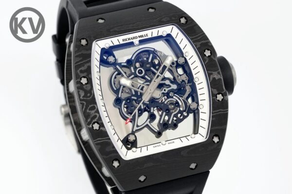 Richard Mille RM055 Tonneau Hollow Automatic Watch Light 74.3g FKM Rubber Strap - 2