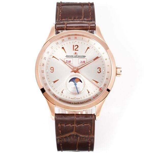 Jaeger-LeCoultre Master Calendar Moon Phase Automatic Watch 40mm Genuine Leather Strap