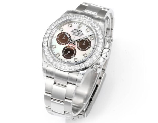 Rolex Cosmograph Daytona 40mm N+ Factory V2 Weighted Baguette Bezel Automatic Watch - 2