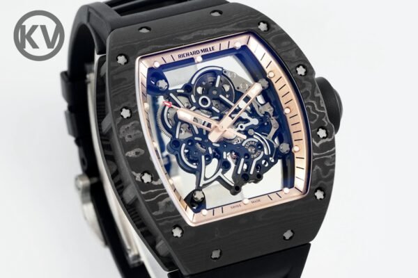 Richard Mille RM055 Tonneau Hollow Automatic Watch Light 74.3g FKM Rubber Strap - 2