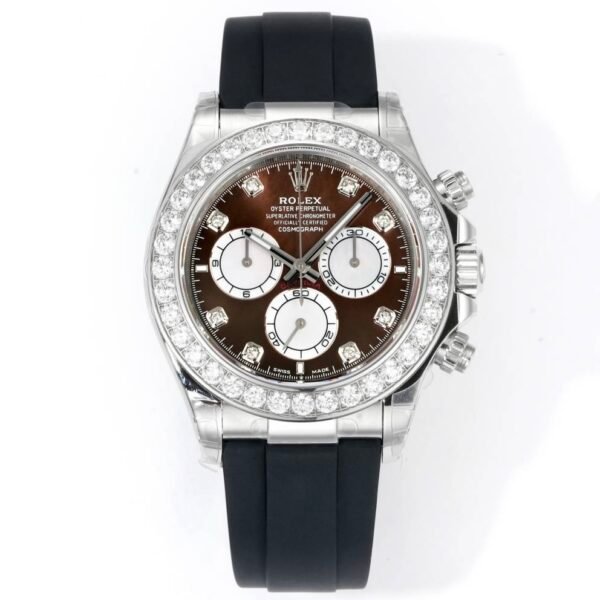 Rolex Cosmograph Daytona 40mm N+ Factory V2 Weighted Baguette Bezel Automatic Watch