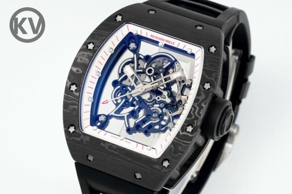 Richard Mille RM055 Tonneau Hollow Automatic Watch Light 74.3g FKM Rubber Strap - 2