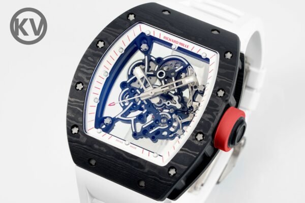 Richard Mille RM055 Tonneau Hollow Automatic Watch Light 74.3g FKM Rubber Strap - 2