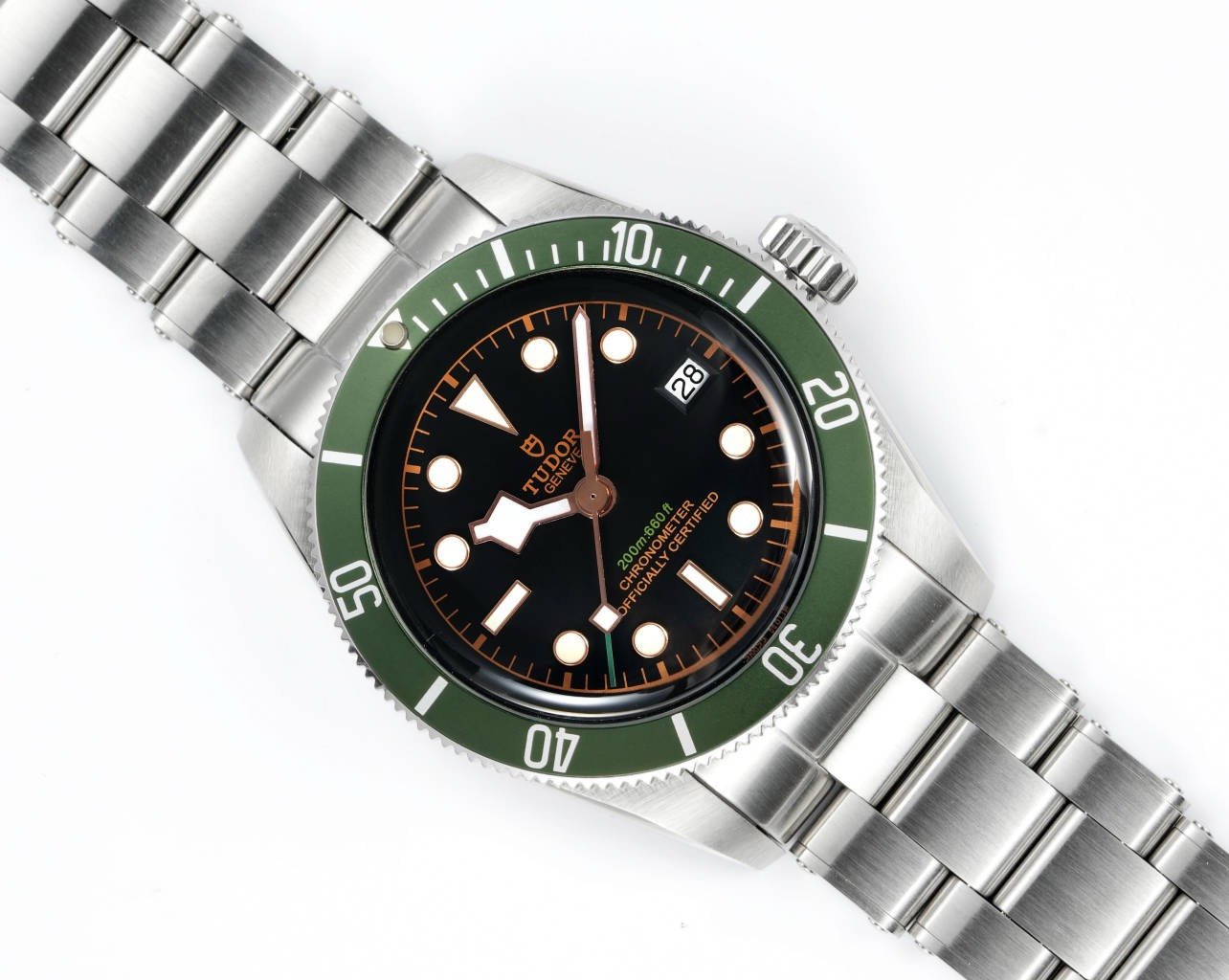 Tudor Black Bay GMT Automatic Diver Watch 41mm, Domed Sapphire Crystal, Rivet Stainless Steel Bracelet, Multiple Ceramic Bezel Color Options