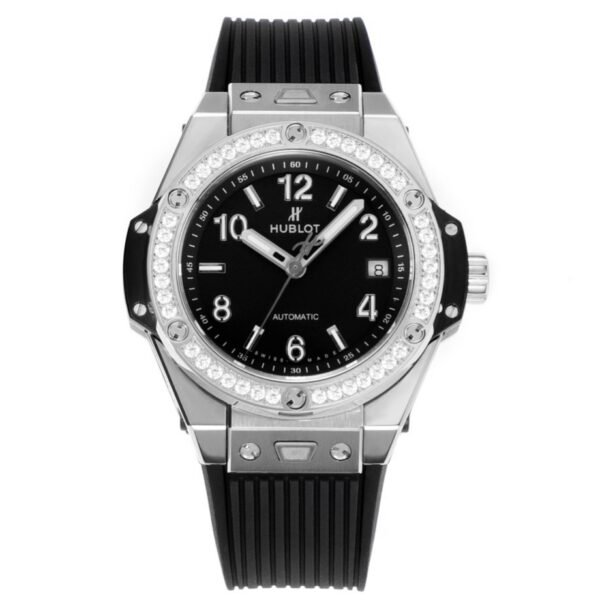 Hublot Big Bang 39mm Steel Diamond Bezel Automatic Ladies Watch