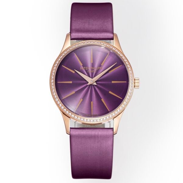 Patek Philippe Calatrava Ladies Watch 35mm | Slim Cal.240 Automatic Guilloché Dial Watch