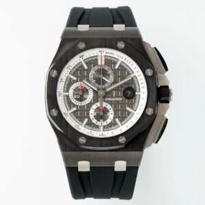 Audemars Piguet Ceramic Chronograph 44mm Sports Watch Rubber Strap