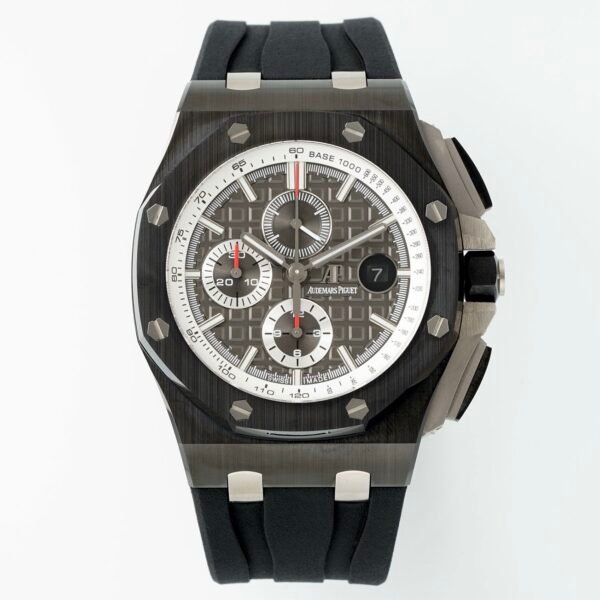 Audemars Piguet Ceramic Chronograph 44mm Sports Watch Rubber Strap