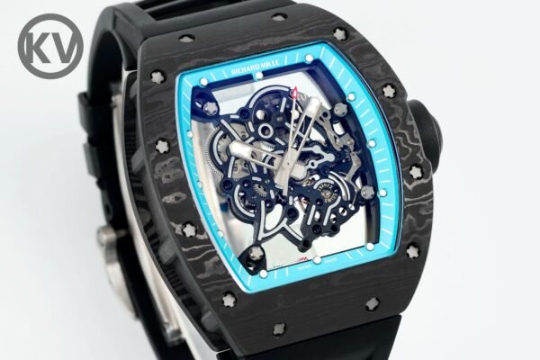 Richard Mille RM055 Tonneau Hollow Automatic Watch Light 74.3g FKM Rubber Strap - 2