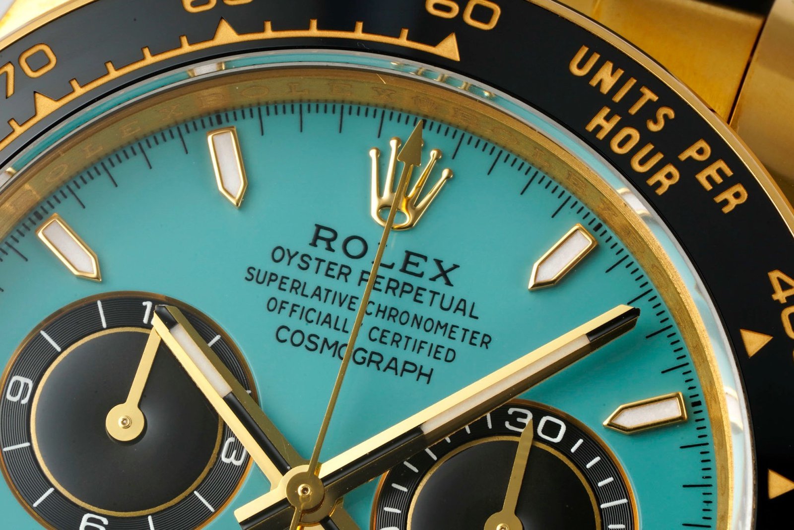 Rolex Cosmograph Daytona 18K Gold Plated Automatic Chronograph Watch Rubber Strap