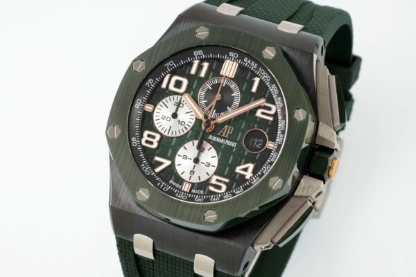 Audemars Piguet Ceramic Chronograph 44mm Sports Watch Rubber Strap - 2