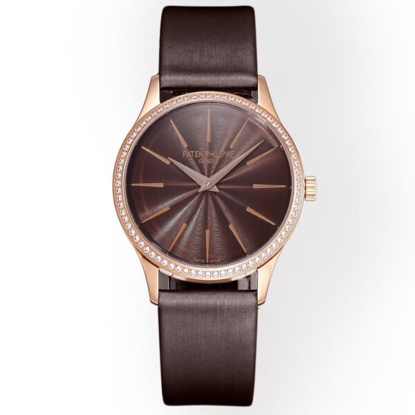Patek Philippe Calatrava Ladies Watch 35mm | Slim Cal.240 Automatic Guilloché Dial Watch