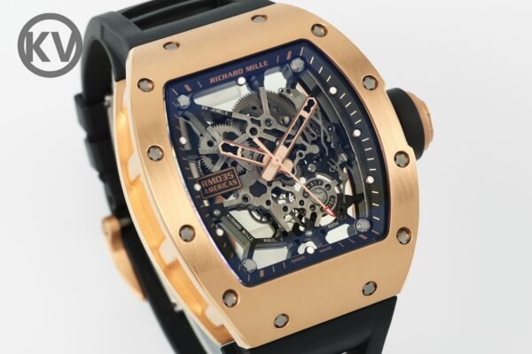 Richard Mille RM035 Americas Hollow Tonneau Mechanical Watch Magnesium Alloy Rubber Strap Multi Colors - 2