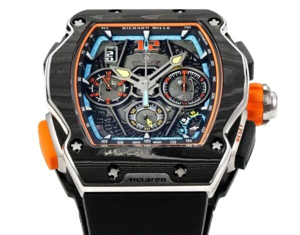 Richard Mille RM 65-01 McLaren W1 Automatic Chronograph Watch, Carbon TPT & Grade 5 Titanium Case - 2