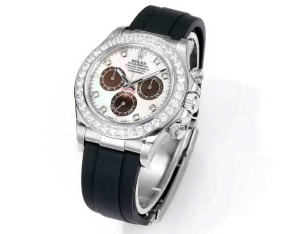 Rolex Cosmograph Daytona 40mm N+ Factory V2 Weighted Baguette Bezel Automatic Watch - 2