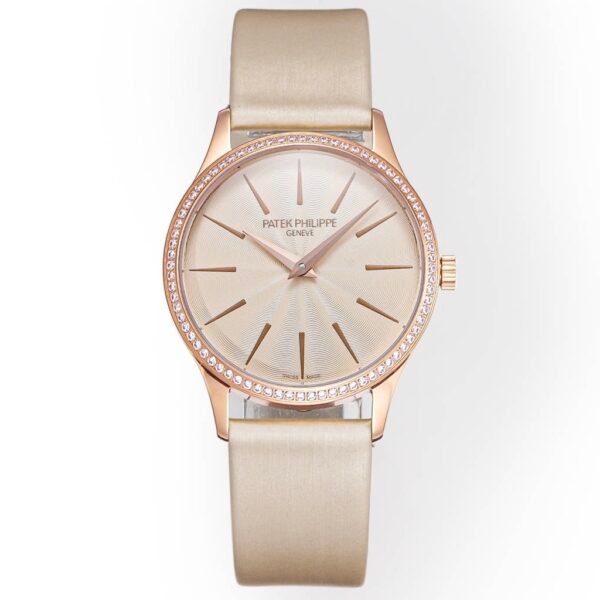 Patek Philippe Calatrava Ladies Watch 35mm | Slim Cal.240 Automatic Guilloché Dial Watch