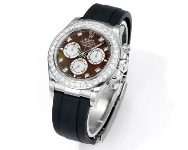 Rolex Cosmograph Daytona 40mm N+ Factory V2 Weighted Baguette Bezel Automatic Watch - 2