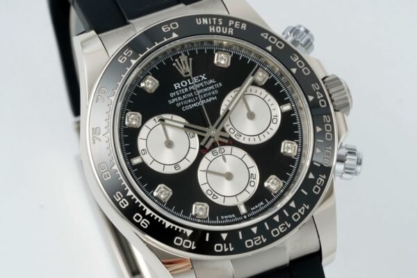 Rolex Cosmograph Daytona 18K Gold Plated Automatic Chronograph Watch Rubber Strap - 2