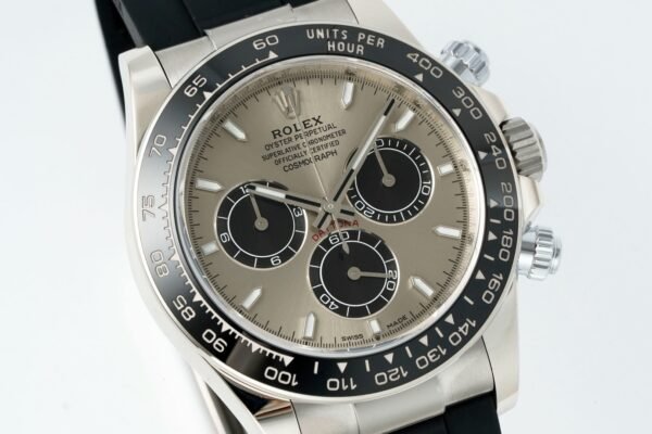 Rolex Cosmograph Daytona 18K Gold Plated Automatic Chronograph Watch Rubber Strap - 2
