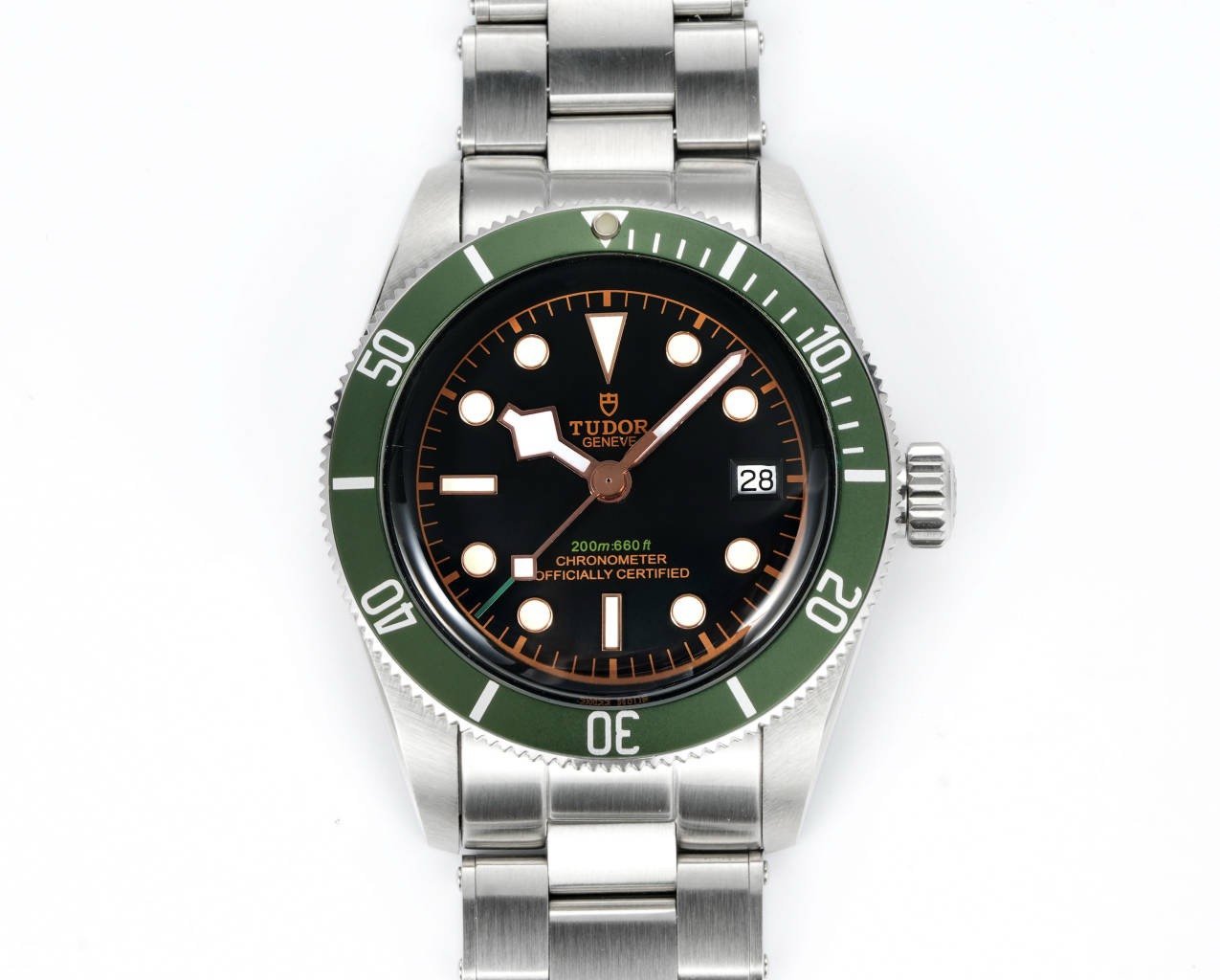 Tudor Black Bay GMT Automatic Diver Watch 41mm, Domed Sapphire Crystal, Rivet Stainless Steel Bracelet, Multiple Ceramic Bezel Color Options