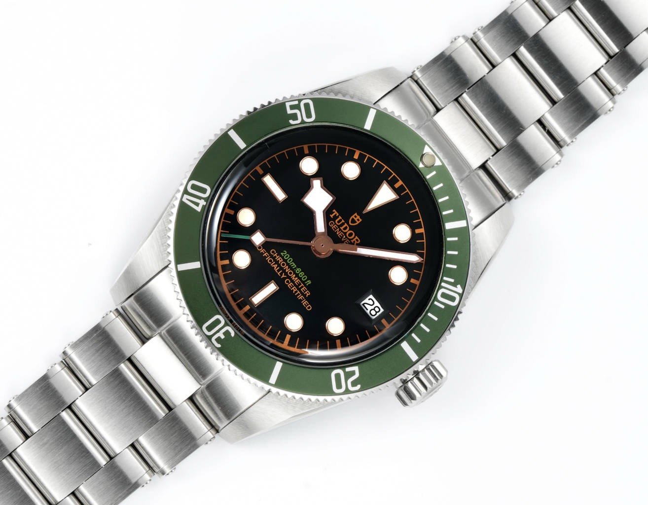 Tudor Black Bay GMT Automatic Diver Watch 41mm, Domed Sapphire Crystal, Rivet Stainless Steel Bracelet, Multiple Ceramic Bezel Color Options