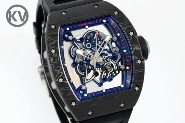Richard Mille RM055 Tonneau Hollow Automatic Watch Light 74.3g FKM Rubber Strap - 2