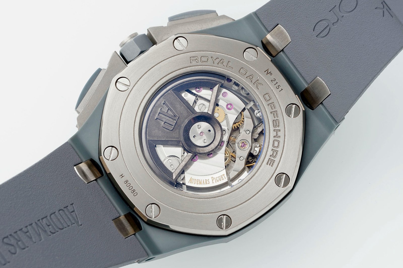Audemars Piguet Ceramic Chronograph 44mm Sports Watch Rubber Strap