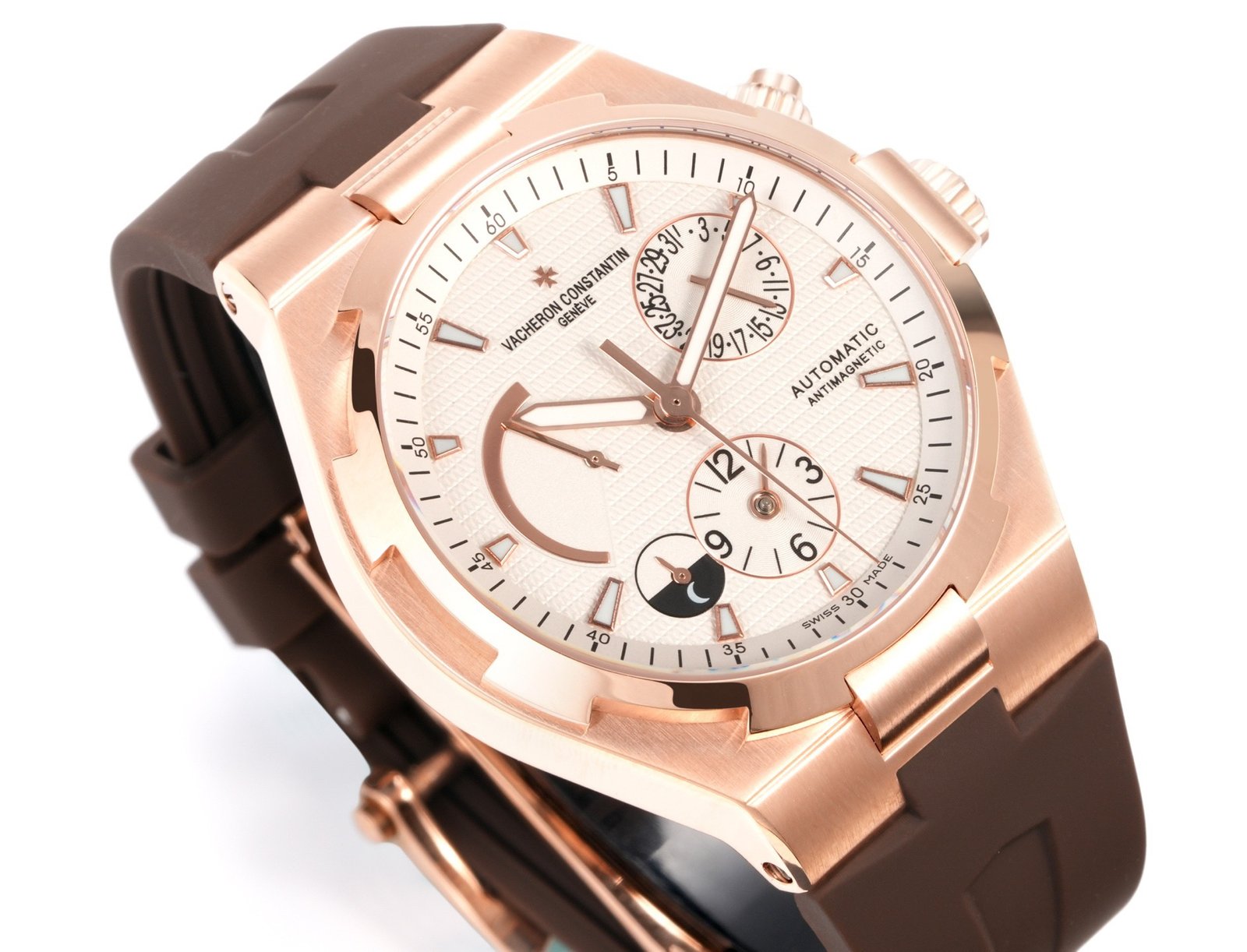 Vacheron Constantin Overseas RW4 Multifunctional Mechanical Watch, 42mm Stainless Steel Casual Business Gentleman Wristwatch