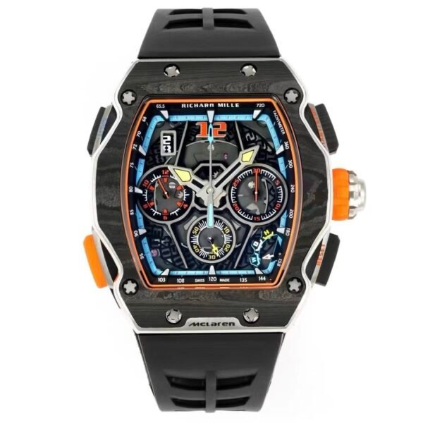 Richard Mille RM 65-01 McLaren W1 Automatic Chronograph Watch, Carbon TPT & Grade 5 Titanium Case